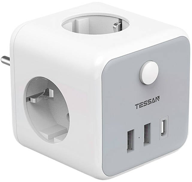 prelungitor tip cub tessan ts-301-de-c, 3 prize, 2 x usb a, 1 x usb-c - imagine 6